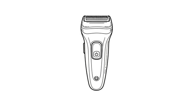 Electric shaver with sleek modern design illustration.