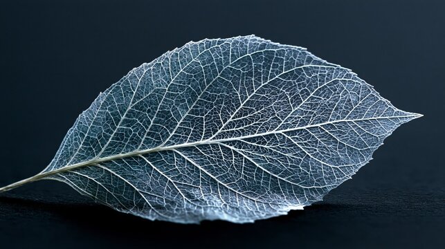 Silver Leaf Skeleton Macro