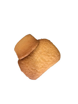 Homemade Coconut Cookies Isolated on Transparent Background Fresh Baked Coconut Biscuit Close Up