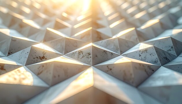 Geometric Pattern of Triangular Facets.