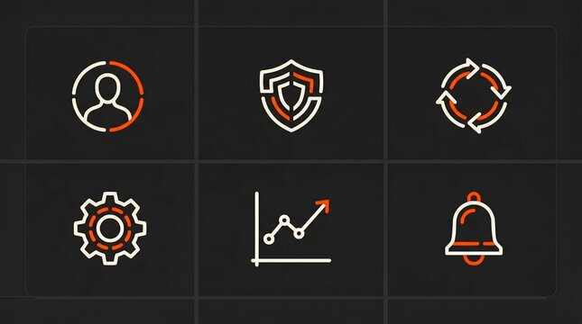 Minimalist Micro UI Icon Set Vector for Application Dashboards