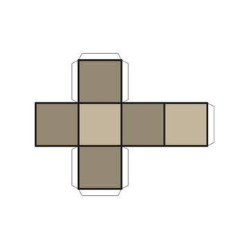 Nets Cube Icon, Cube Paper  Net 