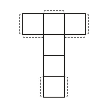 Nets Cube Icon, Cube Paper  Net 