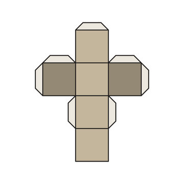Nets Cube Icon, Cube Paper  Net 