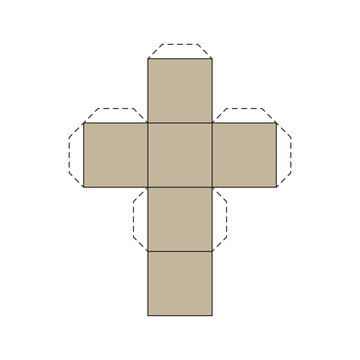 Nets Cube Icon, Cube Paper  Net 
