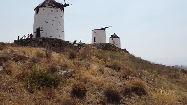 Unveiling Shot on Windmill in Naxos Greece