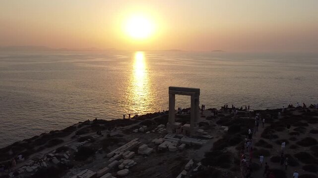 Calls Loch Shot on Portara in Naxos Greece