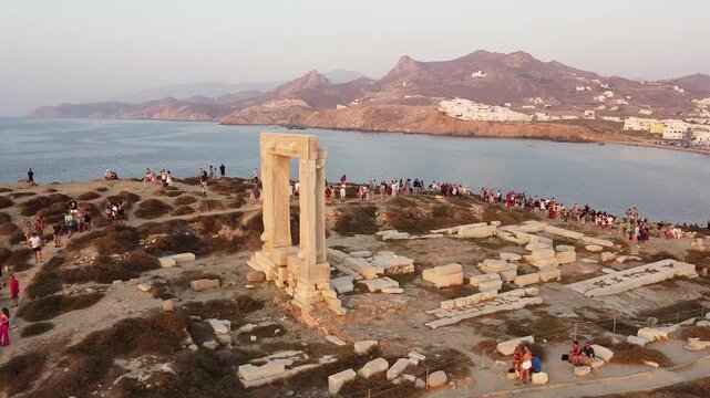 Calls Loch Shot on Portara in Naxos Greece