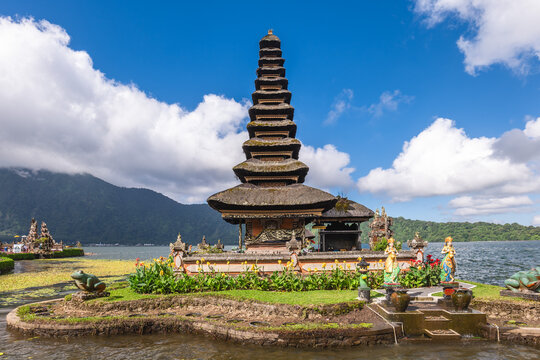 Pura Ulun Danu Bratan, a Hindu Shaivite temple in Bali, Indonesia.