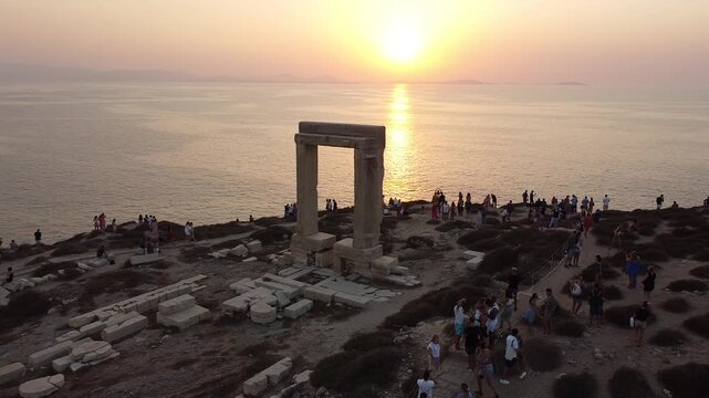 Calls Loch Shot on Portara in Naxos Greece