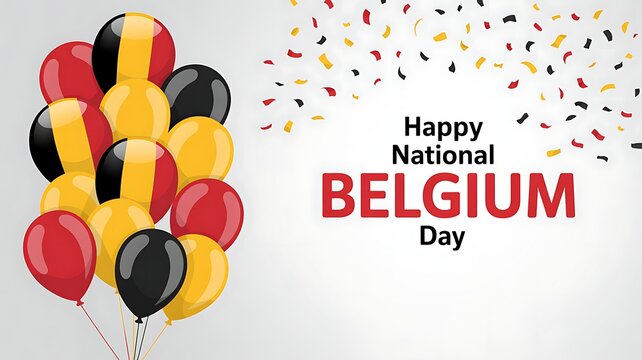 Belgian flag balloons celebrating national day