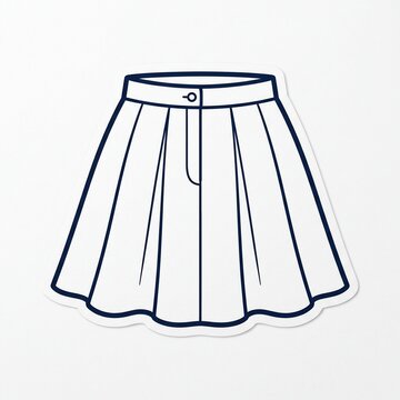 Women's Pleated Skirt Fashion Illustration