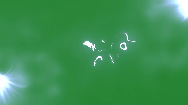 Dramatic electric storm transition with animated blue lightning strikes, thunder flash explosions and glowing energy arcs, perfect motion graphics overlay for vfx production, green screen 4k video