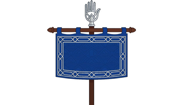 Blue Alam Abbas Vector Graphic Symbolizing River Euphrates
