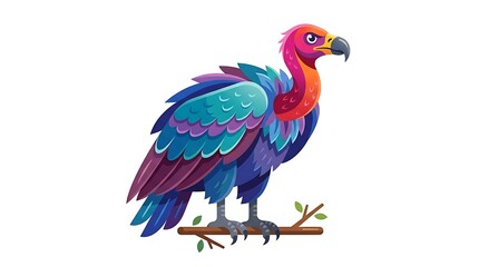 Obraz premium Colorful bird perched on branch