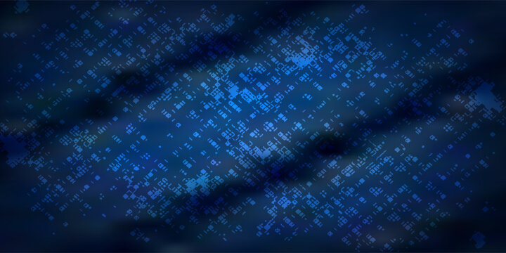 Abstract dark blue grunge tech background with distressed digital patterns and textured mesh waves modern desain