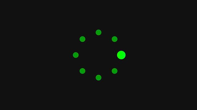 Color-Shifting Spinning Dots Buffering Animation