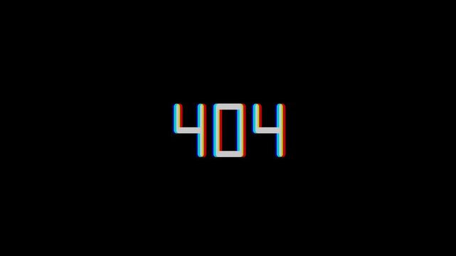 404 Error Page Not Found Glitch Chromatic Aberration Animation