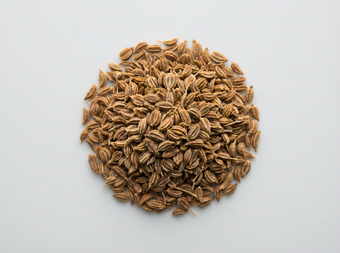 Ajwain (Carom Seeds) Isolated on White Background