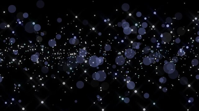 丸とキラキラ星 青 パターン01-b ループ 5秒（透過背景）