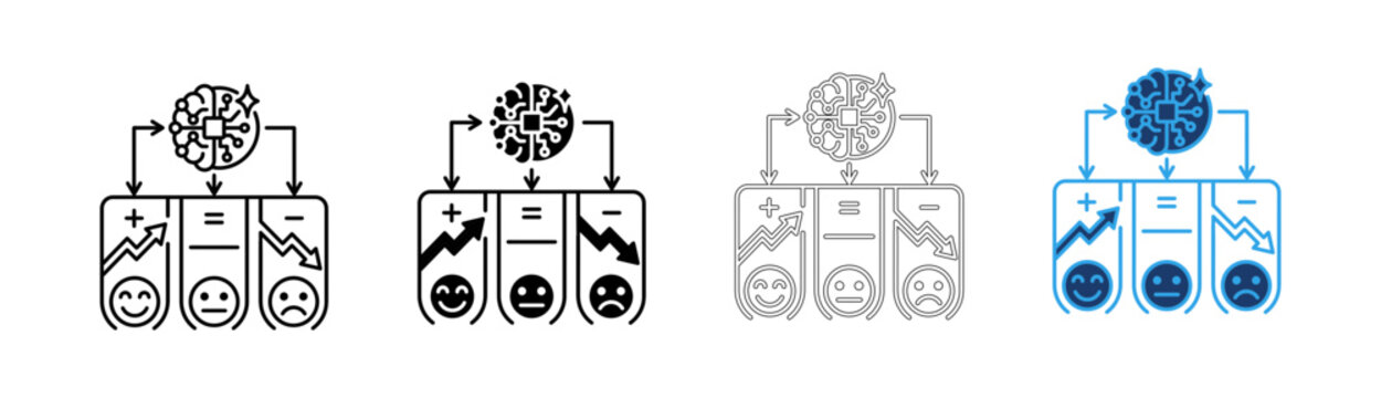 Set of customer feedback icons with happy neutral and sad faces and bar charts for evaluation isolated on transparent background