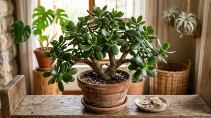 Fototapeta premium Euphorbia Rare Succulent Exotic Indoor Pot Plant Home Botanical Photo