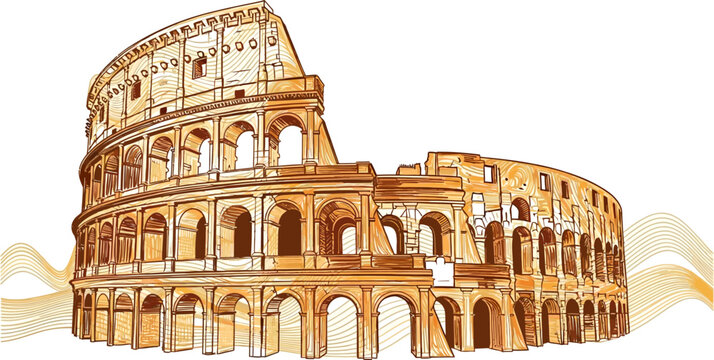 The Colosseum stands majestically in Rome Italy showcasing ancient Architecture and History
