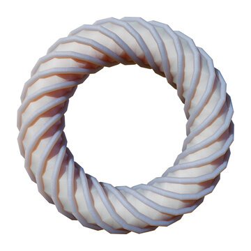 abstract ring twisted spiral string