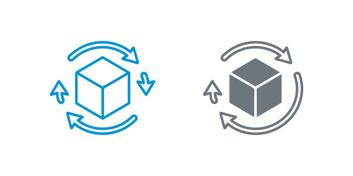 Rotation Icons Multiple Style Design Featuring Refresh Arrows, Reload Symbols and Circular Motion Graphics