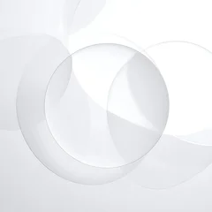 Modern abstract white and gray overlapping circles background design © DAHLIA