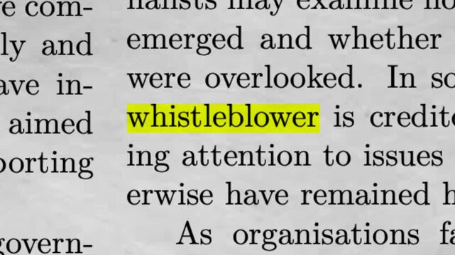 Whistleblower Highlighted in Printed Article About Corporate Misconduct and Public Disclosure