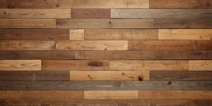 old wooden wall texture background with brown wood planks and natural timber surface