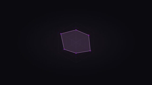 Purple Radar Spider Chart Multi-Metric Animation