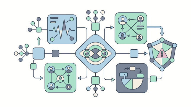 Insider Threat Detection and User Behavior Analytics Security Monitoring Concept