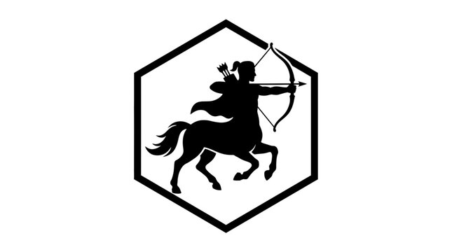 Sagittarius zodiac sign symbol icon.