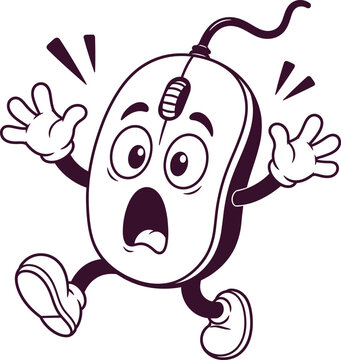 Anthropomorphic potato character with shocked expression and arms raised in surprise