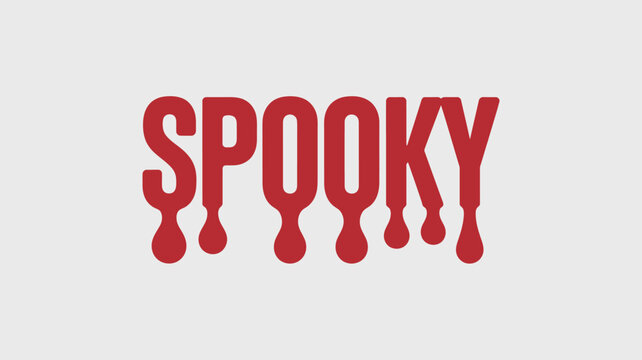 Dripping red spooky text on a light background for Halloween season design