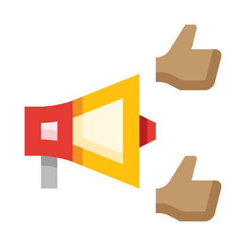 Advertising advertisement speaker loudspeaker likes vector illustration