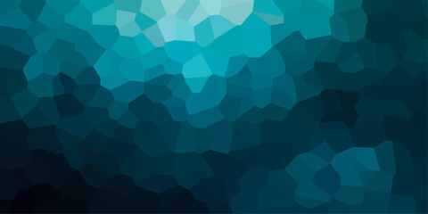 Abstract Blue Geometric Mosaic Background with Polygon Pattern Texture. © Liza