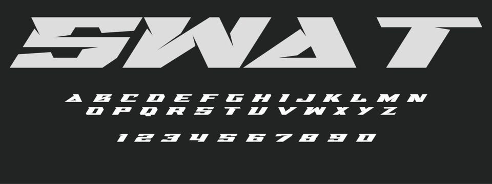 SWAT Lettering Font Vector for Tactical, Military, and Special Forces Design