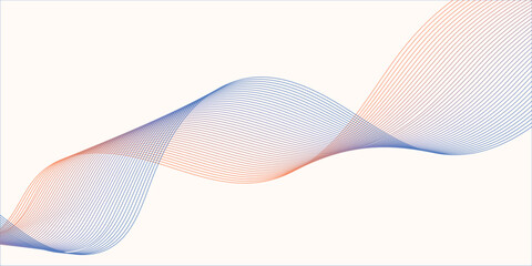 Fototapeta premium Abstract Wavy Lines Flowing Smoothly Across a Light Background.