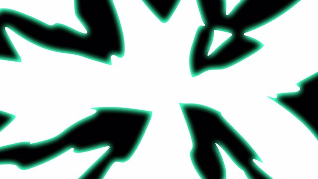 Vfx animation of a bright white star featuring sharp neon green lines.