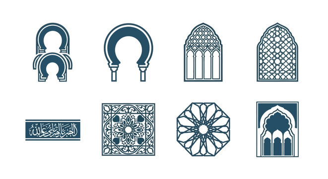 Islamic Calligraphy Artwork: "And Allah Knows" in elegant Thuluth script on a dark blue background with white borders.
