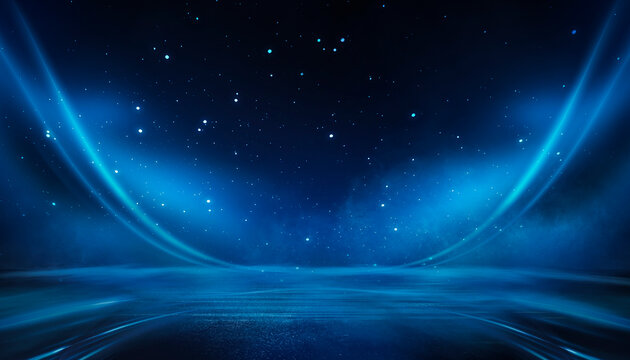 Abstract blue light rays background
