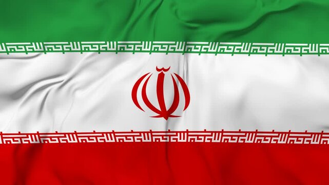 Iran flag animation seamless loop. 4k Resolution