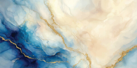 Abstract blue watercolor sky with cloudy smoke texture background ©  EYASH