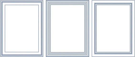 Fototapeta premium Minimal White Wooden Square Frame Set with Layered Decorative Molding and Subtle Shadow Detail Isolated on Light Background for Interior Trim, Border Design and Architectural Mockup Collection