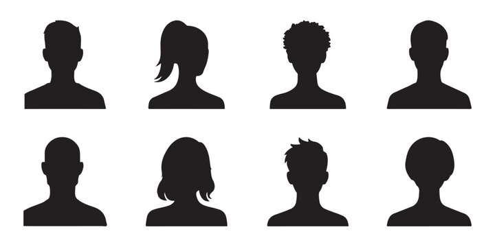 User account icon set, Profile avatar, social app and website profile symbol. Avatar account icon vector. Default social media profile photo symbol. 