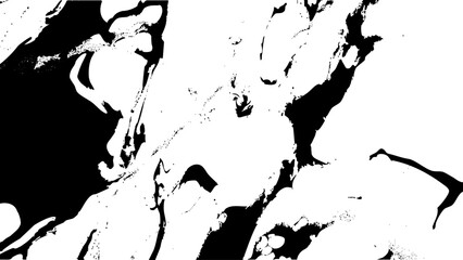 Obraz premium Black and White Abstract Ink Texture Background with Bold Organic Paint Shapes. Monochrome Fluid Ink Pattern with High Contrast Abstract Marble Texture. 