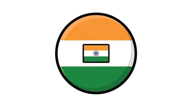 Indian flag symbol national icon.